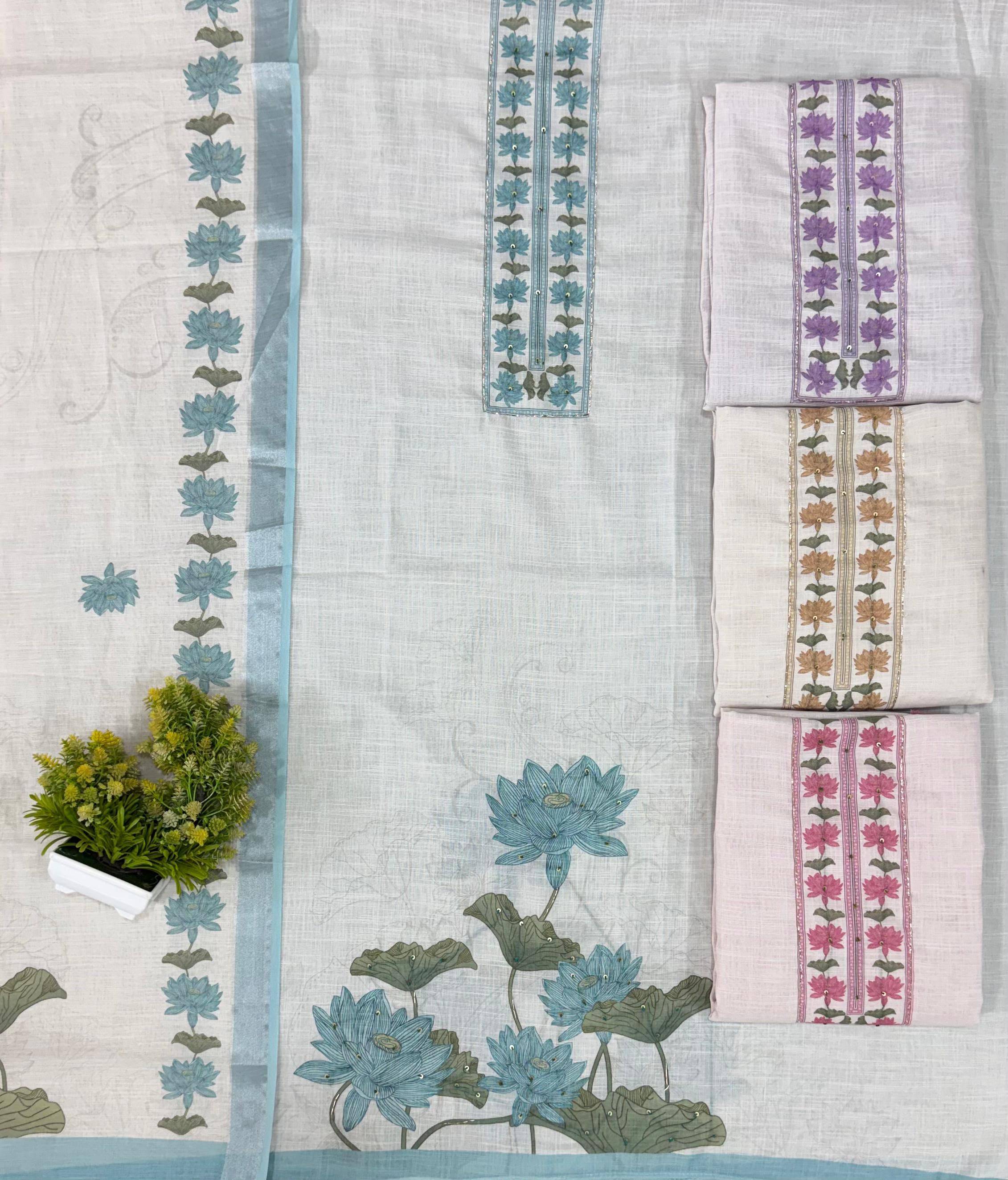Linen Series By Shurooq Stylish Beautiful Colourful Linen Dresses At Wholesale Price